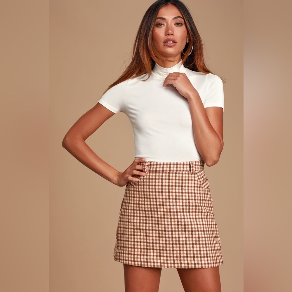 Lulus Sycamore Plaid Mini Skirt